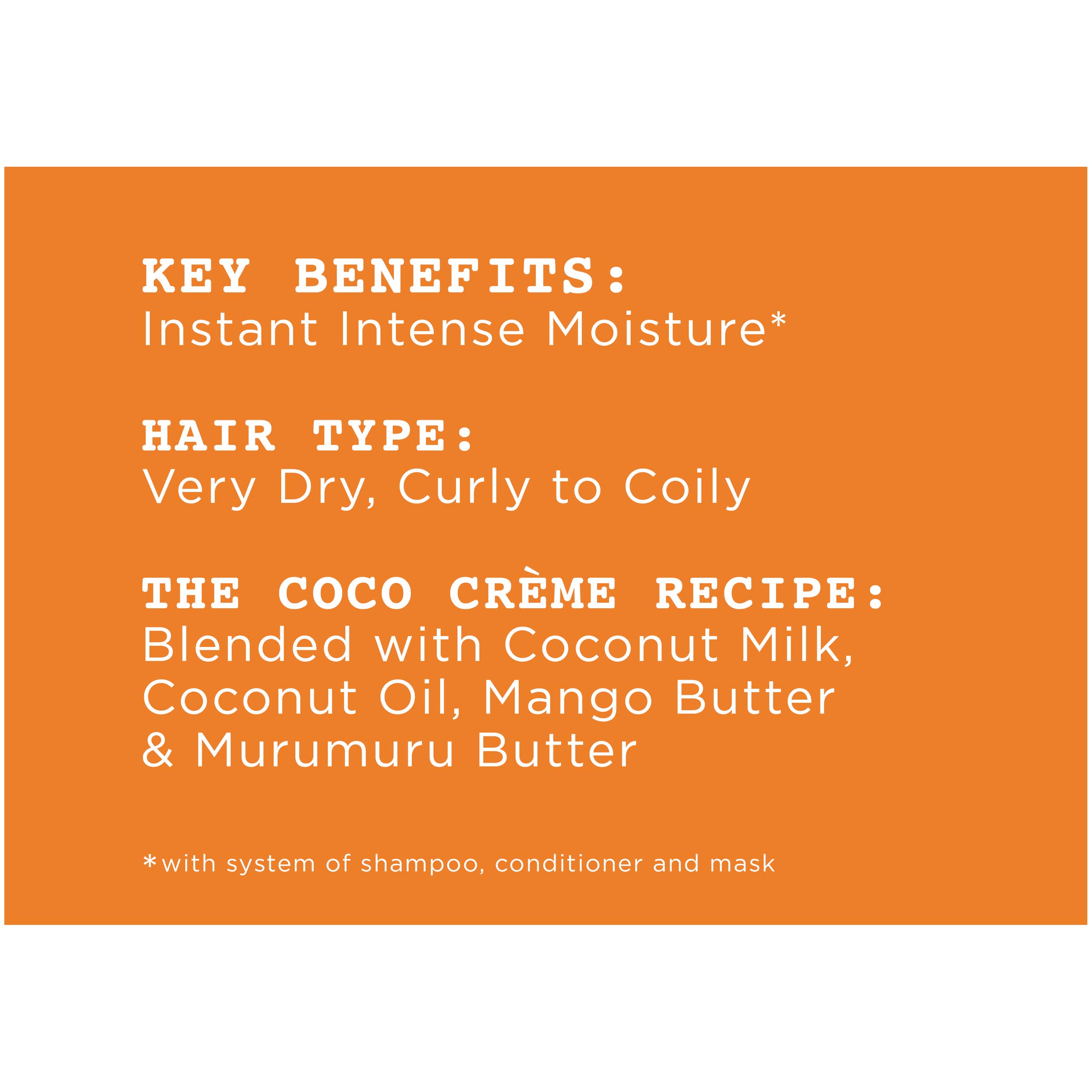 Carols Daughter Coco Creme Sulfate Free Shampoo and Conditioner Set with Silicone Free Hair Butter, for Very Dry Curly Hair, with Coconut Oil and Mango Butter