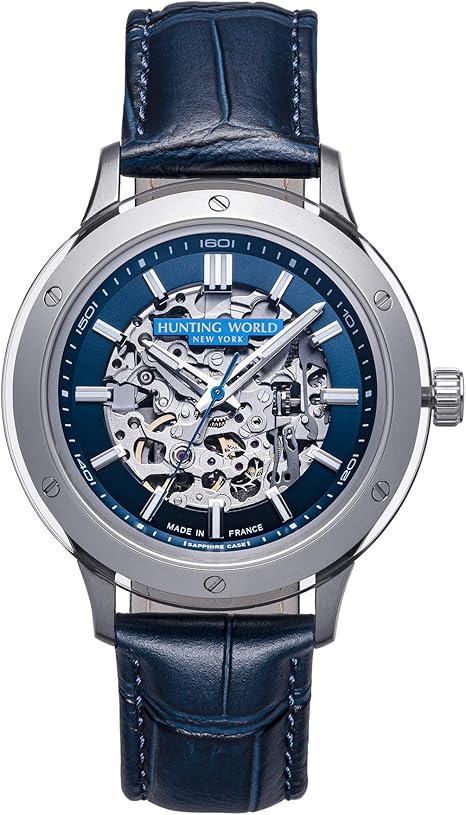 Amazon ハンティングワールド 腕時計 Hw030snv メンズ 正規輸入品 ブルー メンズ腕時計 腕時計 通販