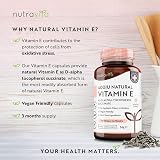 Nutravita Vitamin E 400IU D-Alpha Tocopherol 90 Capsules UK Made Vegan view 2