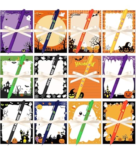 thumbnail image 2 of 36 Set Halloween Sticky Note And Pen Set 36 Halloween 2 of 11