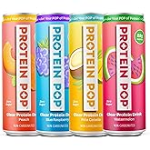 Protein Pop - Ready to Drink Clear Protein Shakes | 22g of Protein - Whey Protein Isolate Non-Carbonated - Zero Sugar (Variety Pack - 12 fl oz, 4 cans)