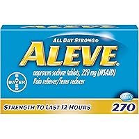 Aleve Caplets, Naproxen Sodium 220 mg (NSAID), Pain Reliever/Fever Reducer, #1 Orthopedic Surgeon Recommended, 270 Count