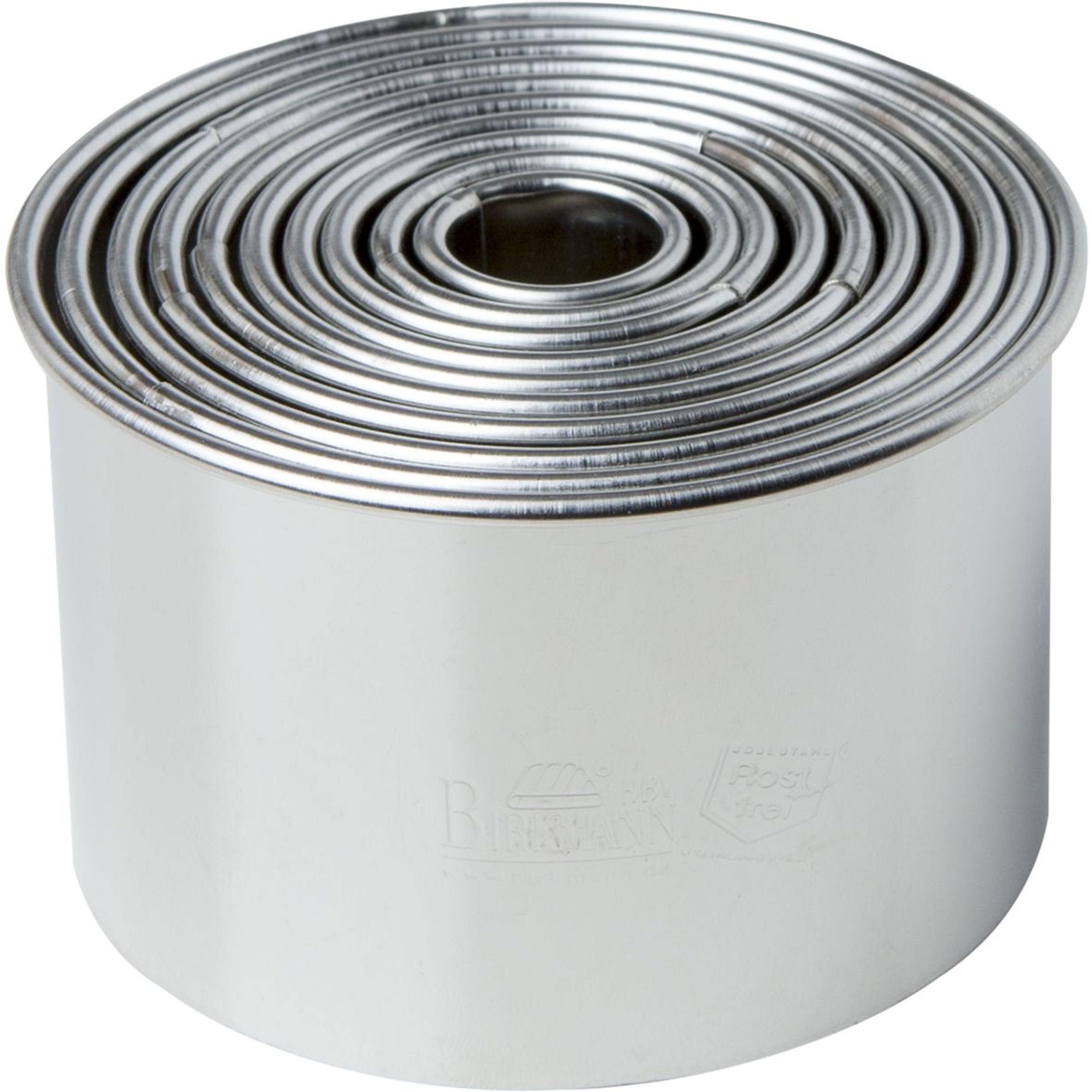 RBV Birkmann Cookie Cutter Set Easy Baking Ø1,5-7 cm 10 Pcs, Silver