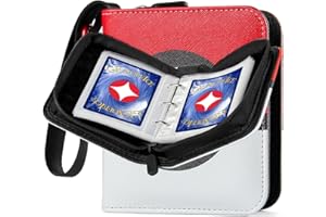 GEAoffice Mini Card Binder 1 Pocket - Small 2 Pocket Trading Card Collection Album Folder - 80 Top Loading Pocket Binder for Standard Trading Cards and Similar - Toys Gifts (Red)