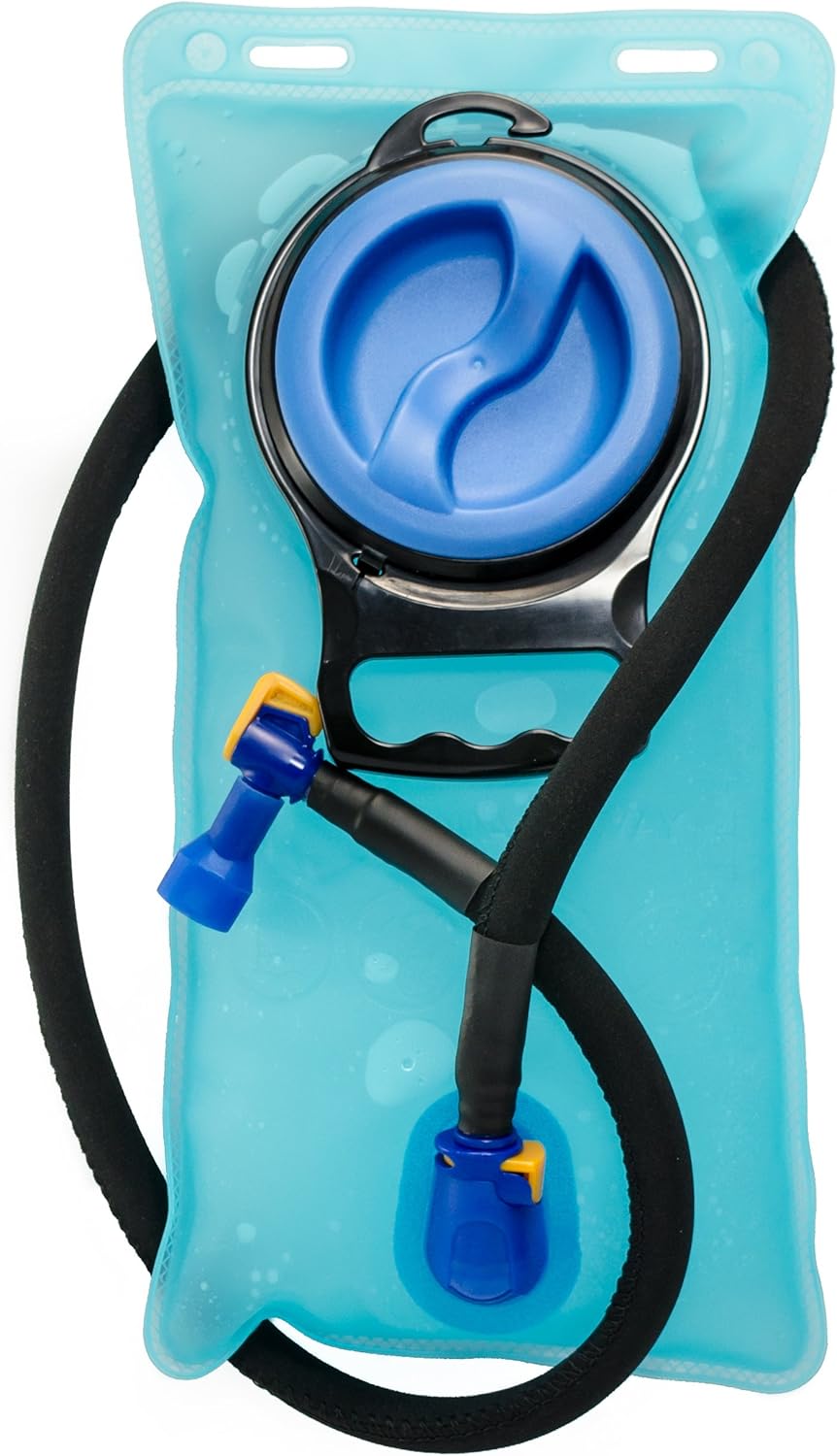 Aquatic Way Hydration Bladder Water Reservoir, Bicycling Hiking Camping Backpack. Small. BPA Free. Easy Clean Large Opening, Quick Release Insulated Tube & Shutoff Valve (Blue 1.5L 1.5 Liter 50 oz) : Sports & Outdoors