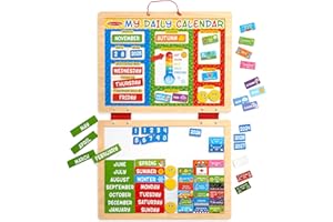 Melissa & Doug My First Daily Magnetic Calendar, Classroom Calendar for Kids Activities with Weather & Seasons, Preschool Toy