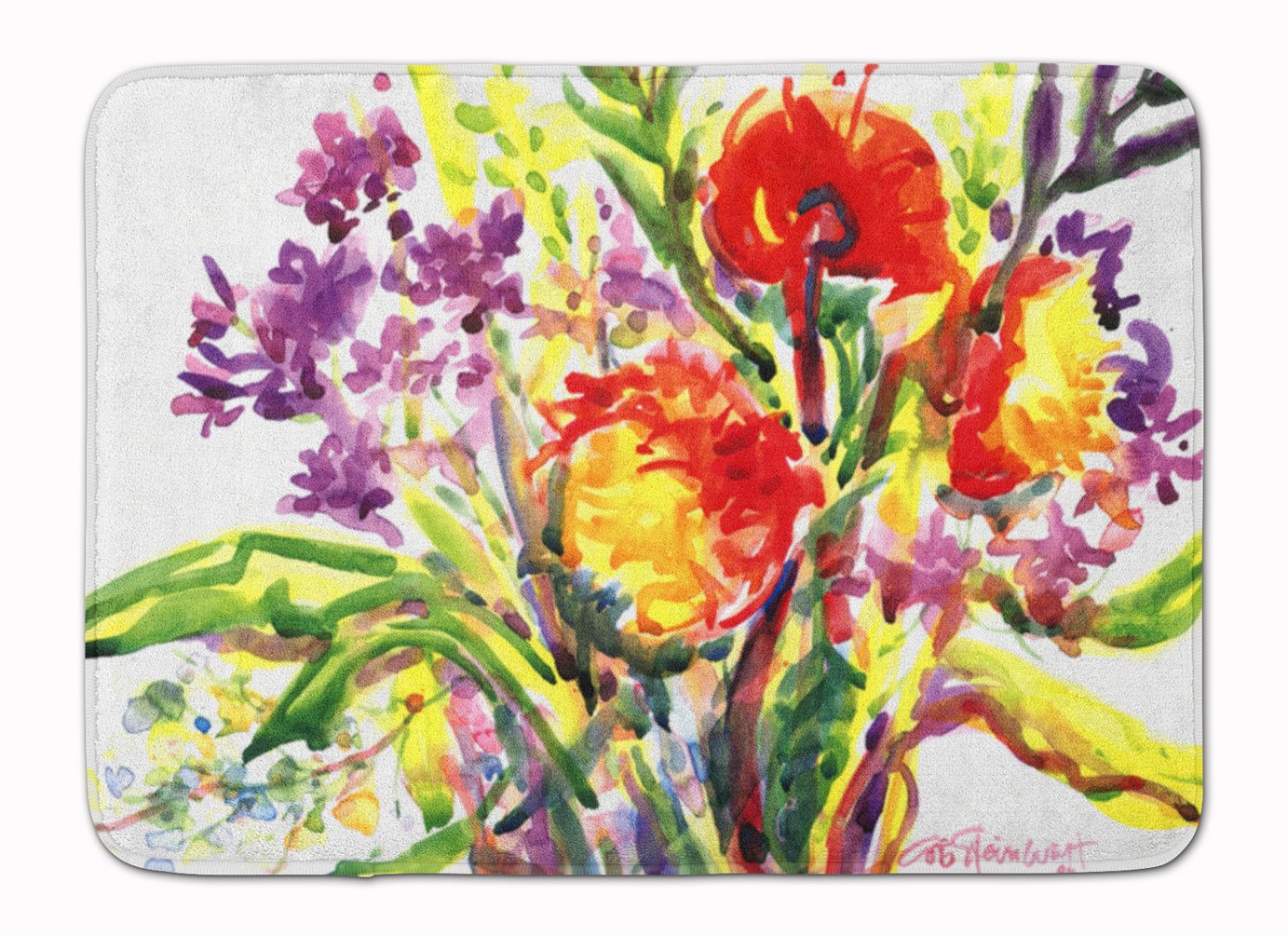 Caroline's Treasures Flower Floor Mat, Multicolor