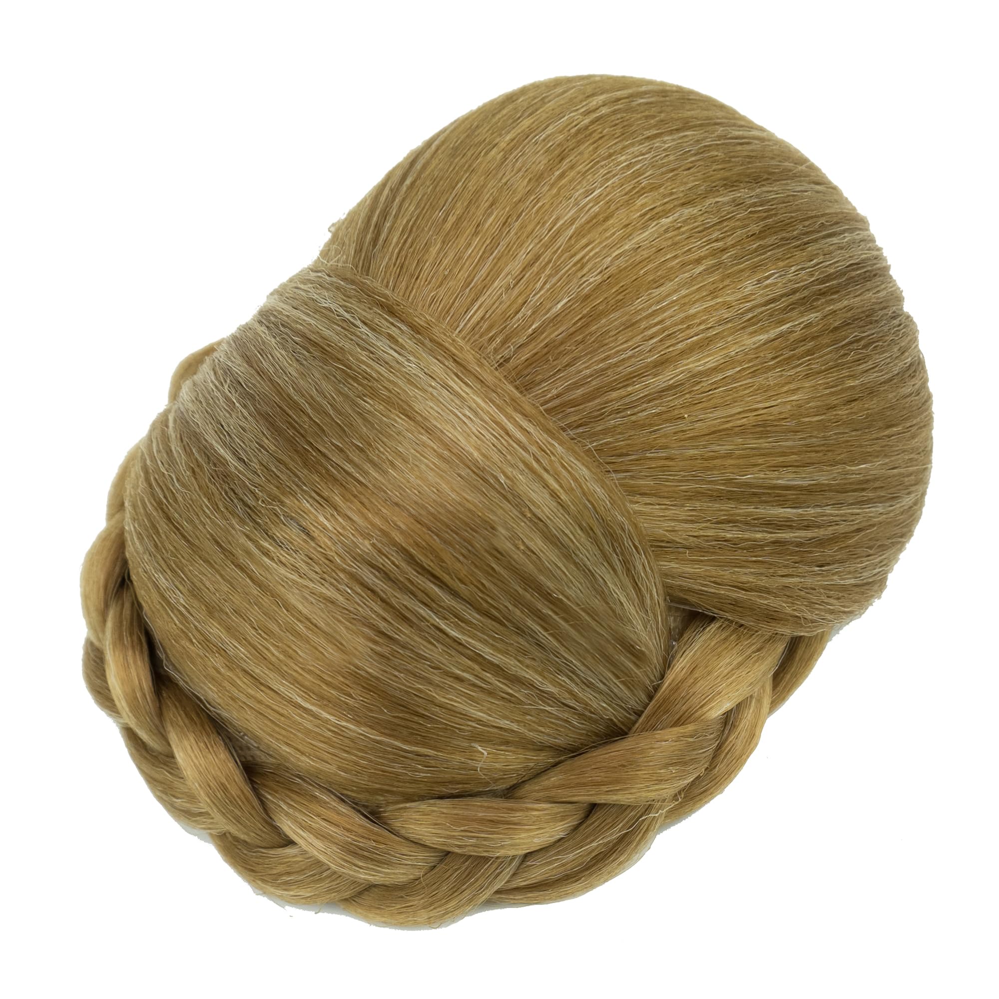 IMISSU Braided Chignon Hair Cover Donut Hair Pieces Scrunchies Hair Bun Wig Clips for Updo Styles (Copper)