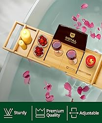 ROYAL CRAFT WOOD Premium Foldable Bathtub Tray