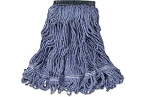 RUBBERMAID COMMERCIAL PRODUCTS Rubbermaid Commercial Swinger Loop Wet Mop Head, Blue, Standard Medium Mop Head, Heavy Duty Absorbancy
