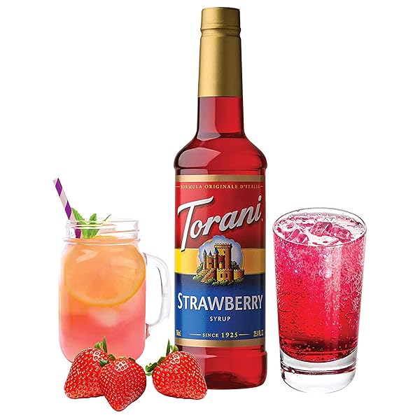 TORANI SYRUP, STRAWBERRY, 25.4-OUNCE BOTTLES (PACK OF 3)
