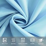 Furlinic Shower Curtain 94x78 Extra Long Waterproof Weighted Bottom view 2
