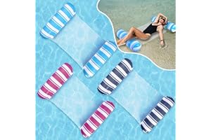 GG ZHONG QUAN 3 Pack Pool Float 4-in-1 Water Hammock,Saddle, Drifter,Lounger Inflatable Pool Floats for Adults Fun Swimming Pool, Beach, Outdoor Pool Chair