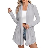 iClosam Women Open Front Cardigans Casual Long Sleeve Lightweight Knit Cardigan Sweater