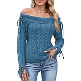 ZAFUL Women's Cropped Knit Sweater Boat Neck Long Sleeve Pullover Jumper Top