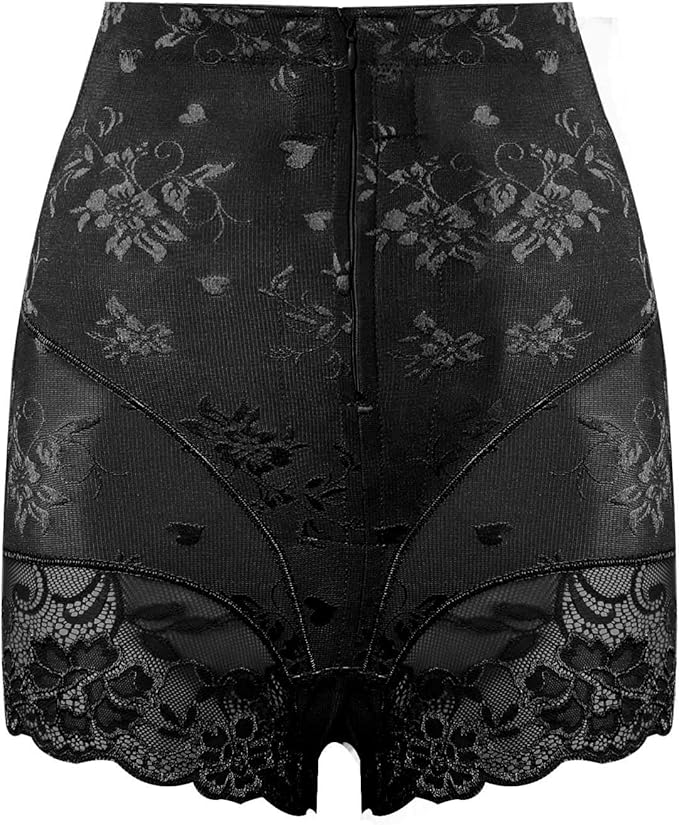 Mufeng Women Tummy Control Panties Butt Lifter Shaperwear Zipper Lace