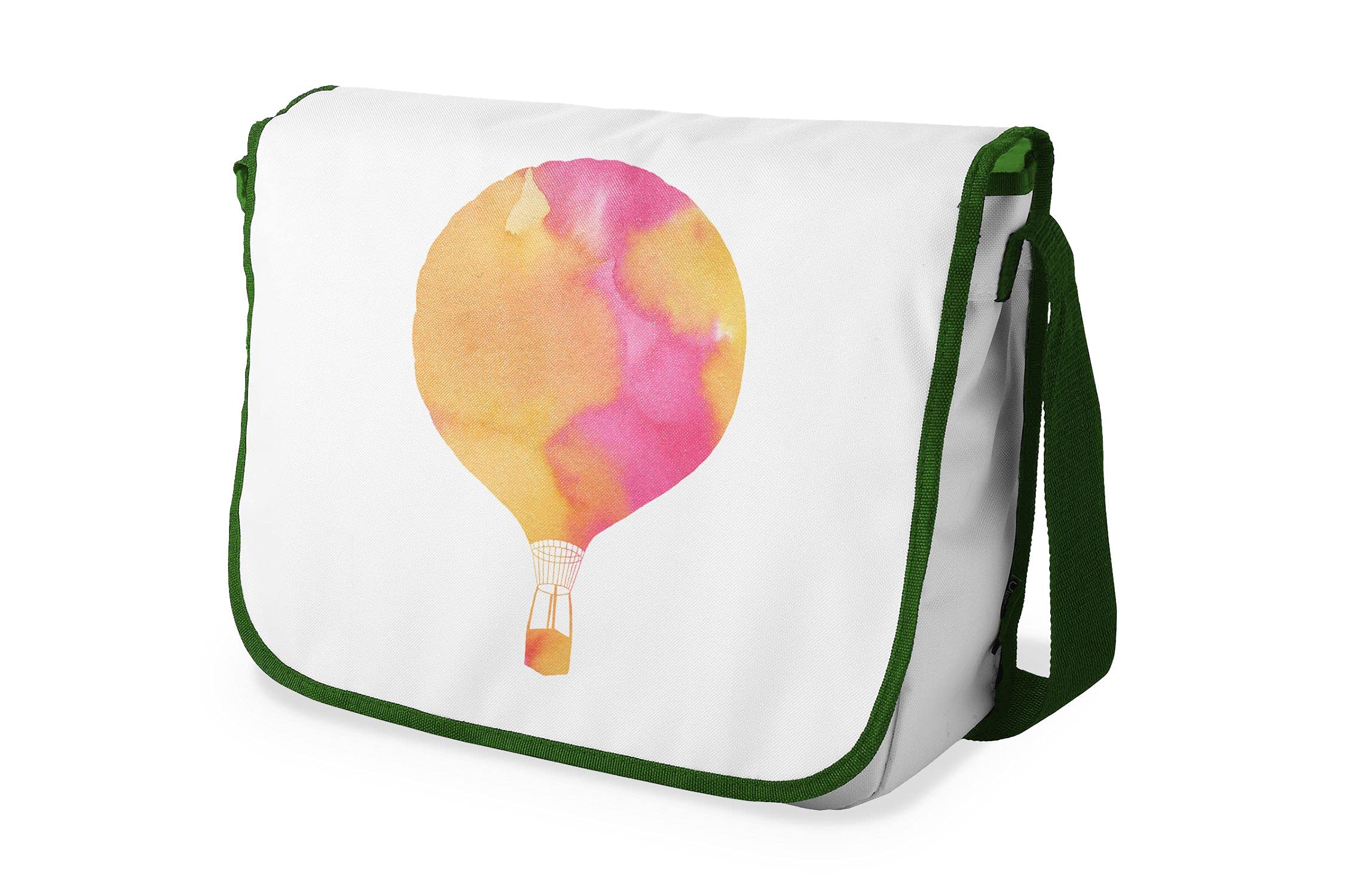 Bonamaison Digitally Printed Messenger School Bag with Khaki Strap for Students, Cross Body Bag, Courier Bag, Shoulder Bag for School, Back to School, Size: 29x36 Cm