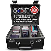 Premium Graded Card Storage Box - Impact Resistant Graded Card Case with TSA Lock & GPS Compartment, Holds 90 PSA/BGS Cards, 