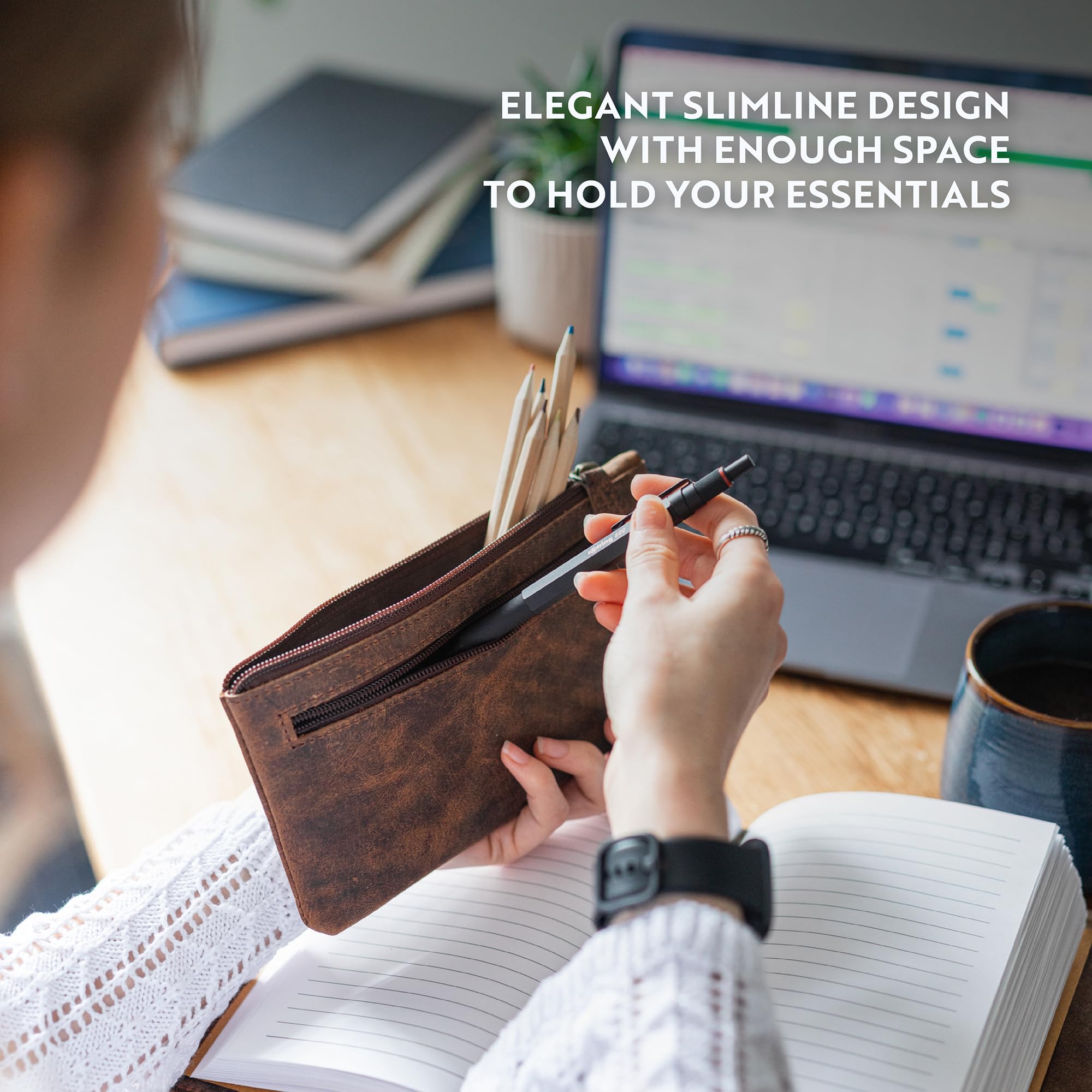 Moonster Leather Pencil Case Pouch 8