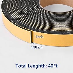 Self Adhesive Foam Tape Weatherstrip 1in x 1/8in x