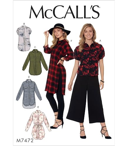 Sewing Patterns Women Simplicity 1538 Women's Button Up Shirt Sewing ...