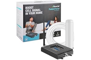 SureCall Fusion4Home Cell Phone Signal Booster up to 2000 sq ft, Boosts 5G/4G LTE, Omni Outdoor Antenna, Home & Office Multi-User All Carrier, Verizon AT&T Sprint T-Mobile, FCC Approved, USA Company