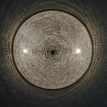 Orientalische Wandlampe Handmade Wandleuchte Sadi D45 Cm Silber