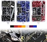 Motorcycle Fairing Bolt Kit, 177pcs M5 M6