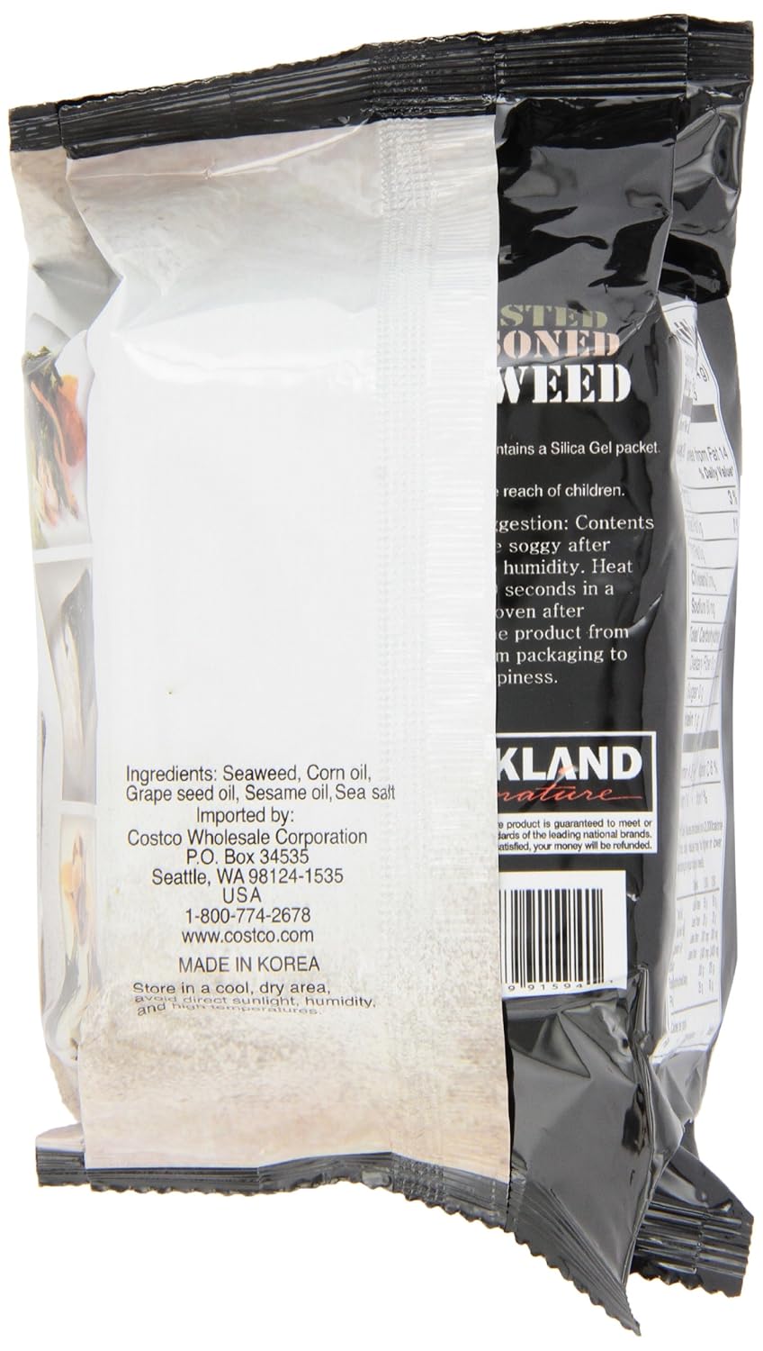 kirkland roasted seaweed iodine content