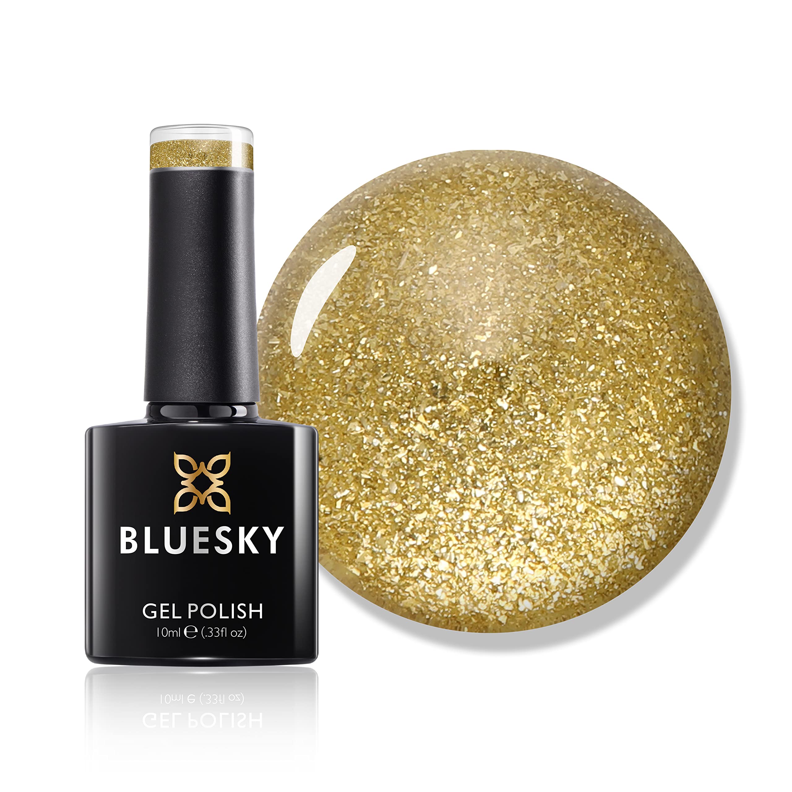 Bluesky Gel Nail Polish, Platinum 02, Good as Gold, 10 ml Long Lasting, Chip Resistant, 10 ml (Requires Drying Under UV LED Lamp)
