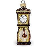 Grandfather Clock Glass Christmas Ornament