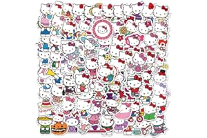 100Pcs Hello Kitty Stickers Pack Kitty White Theme Waterproof Sticker Decals for Laptop Water Bottle Skateboard Luggage Car B