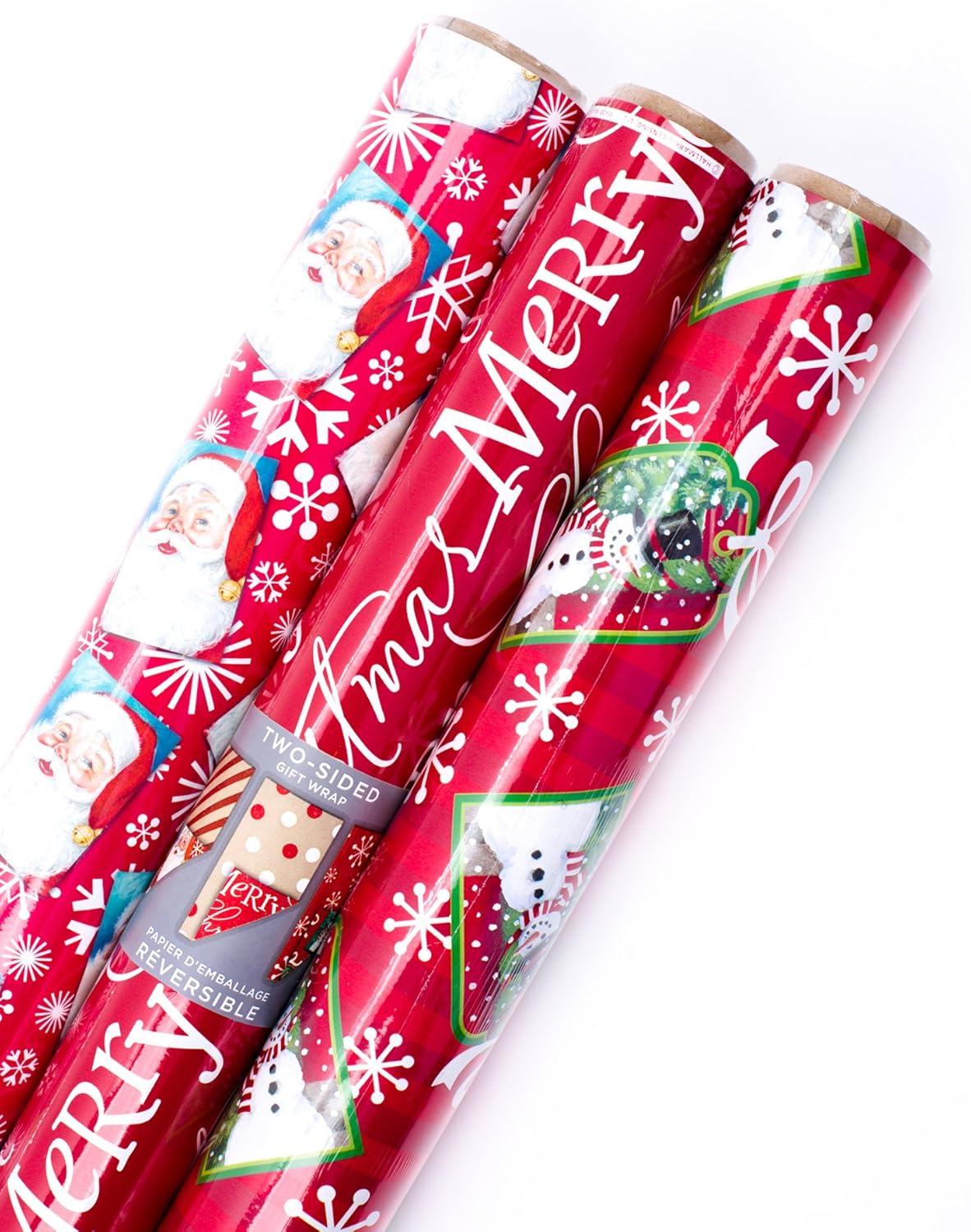 Hallmark Reversible Christmas Wrapping Paper Bundle (Pack