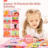 Hahaland Montessori Busy Board 21 Activities 3+ Pink Educational Toy view 4