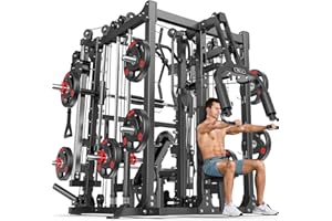 XGSW XINGESIWR Smith Machine with Cable Crossover System, Multi-Function Squat Rack Power Cage for Home Gym, Power Rack and Packages Weight Sets