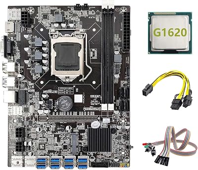 Lodokdre B75 ETH Mining Motherboard 8X PCIe USB G1620 CPU LGA1155
