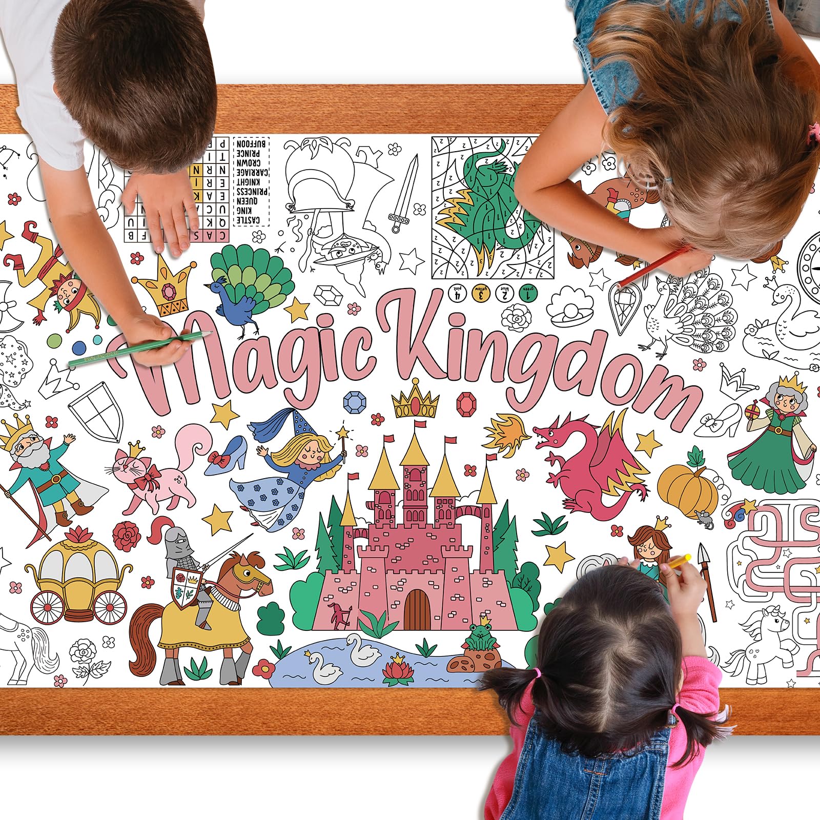 Mua Magic Kingdom Giant Coloring Poster for Kids 30 x 72 Inch, Princess