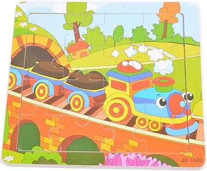 Tiny Souls Wooden Puzzle Train Over The Bridge