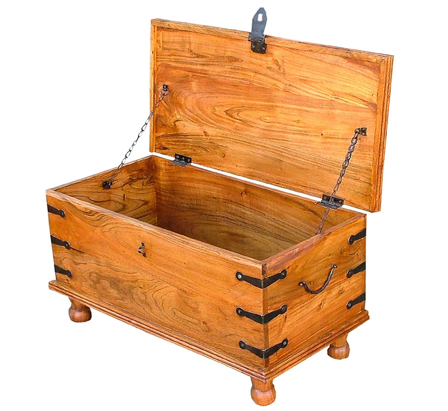 Nikunj Solid Wood Trunk Box Storage Chest for Home (Sheesham Wood