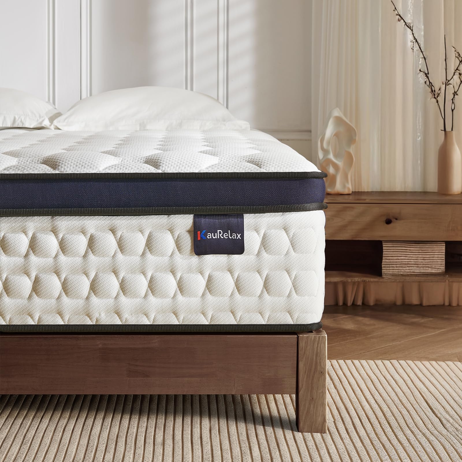 Photo 1 of KauRelax King Size Mattress,12 Inch Hybrid King Mattress in a Box,Medium Firm,Gel Memory Foam and Pocket Springs,Pressure Relief,100-Night Trial,CertiPUR-US Certified