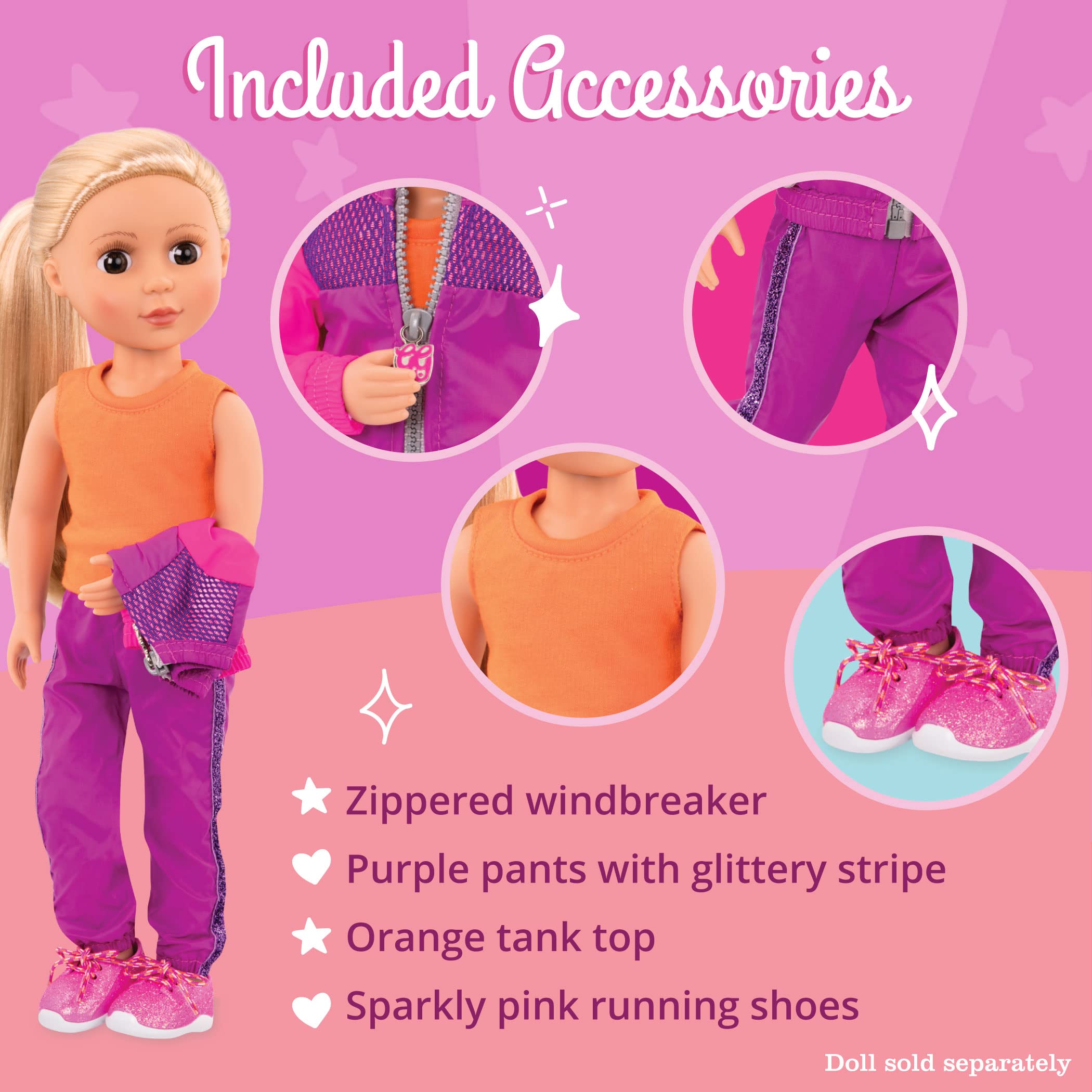 Glitter Girls - Shine & Dash Outfit -14-inch Doll Clothes– Toys, Clothes & Accessories For Girls 3-Year-Old & Up includes Tracksuit Jacket (1)