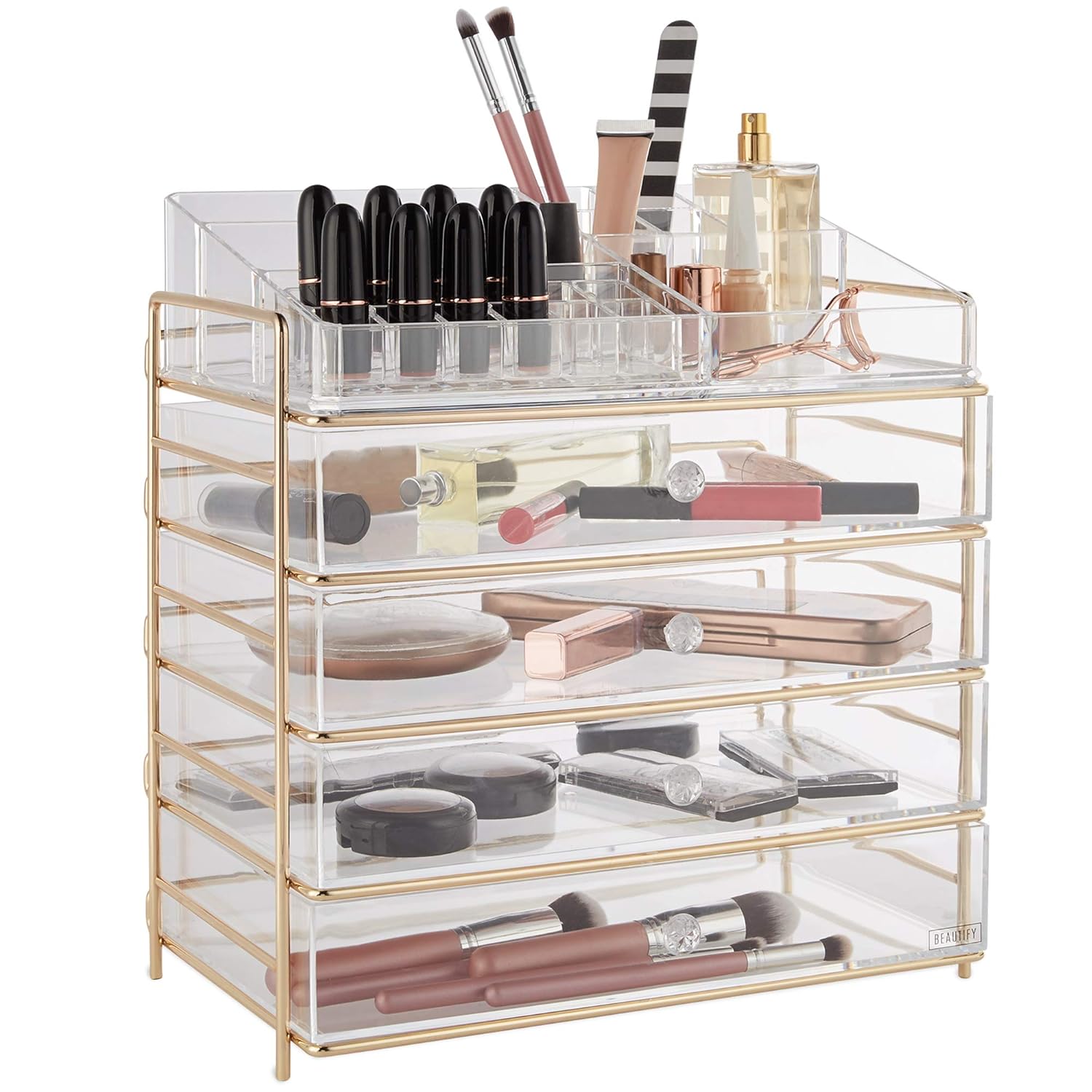 Acrylic Lucite Makeup Organizer Saubhaya Makeup