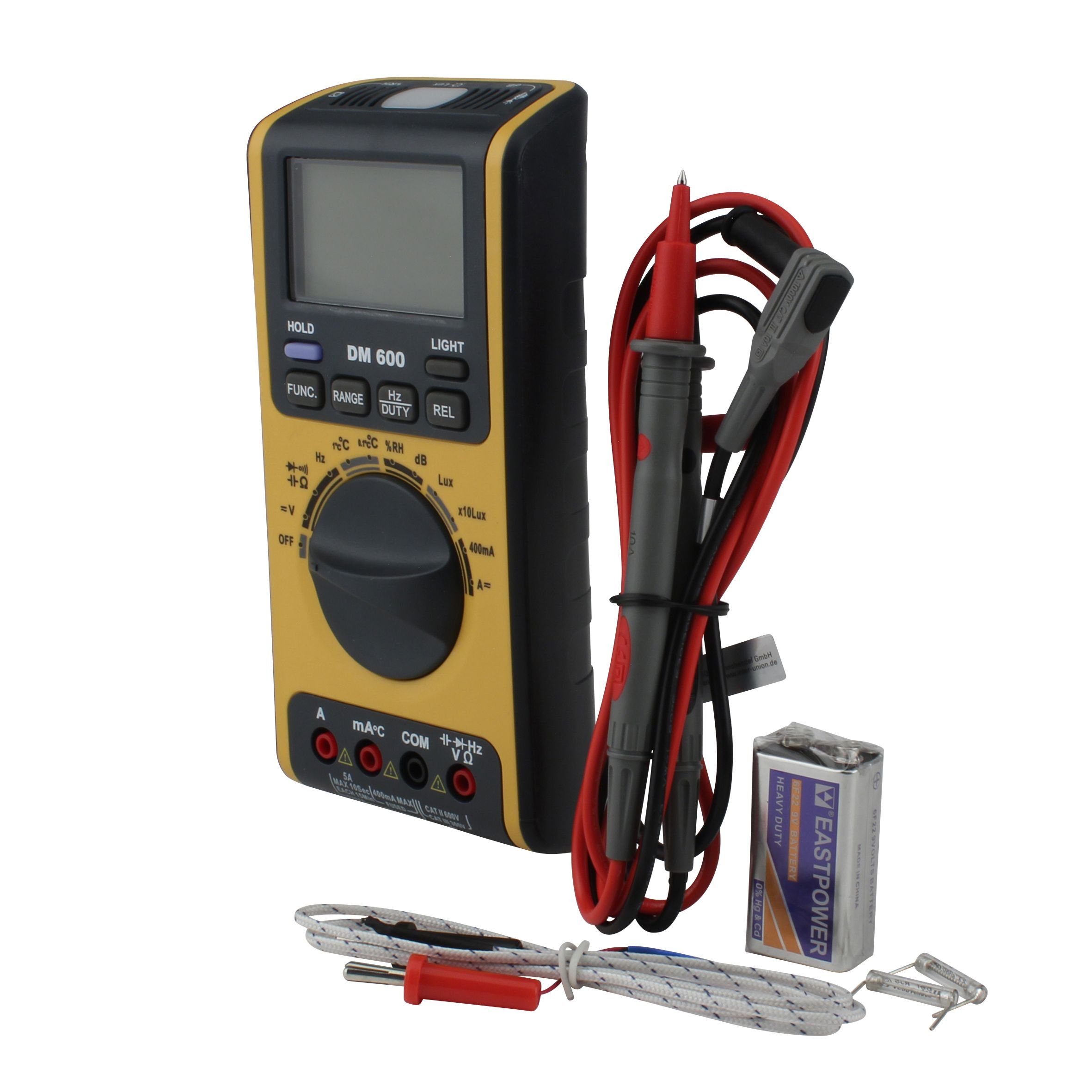 UNITEC 46044 Digital Multimeter DM600 5-in-1 Black/Yellow