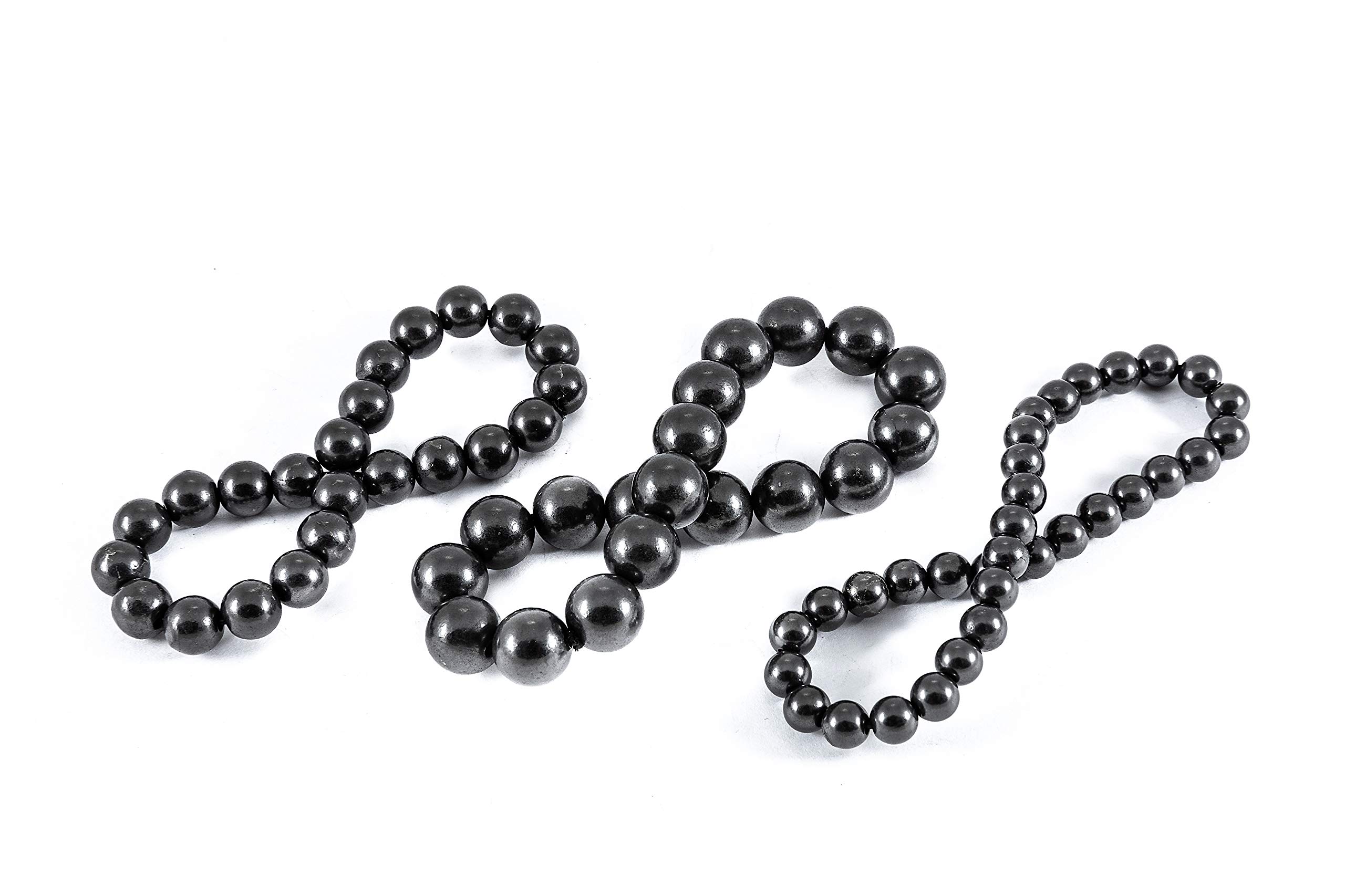 SN NATURSTEIN UG - Shungite Bracelet "Black Pearl", "Galaxie", "Dewdrop" | Gem Stone from Karelia - 3 Units
