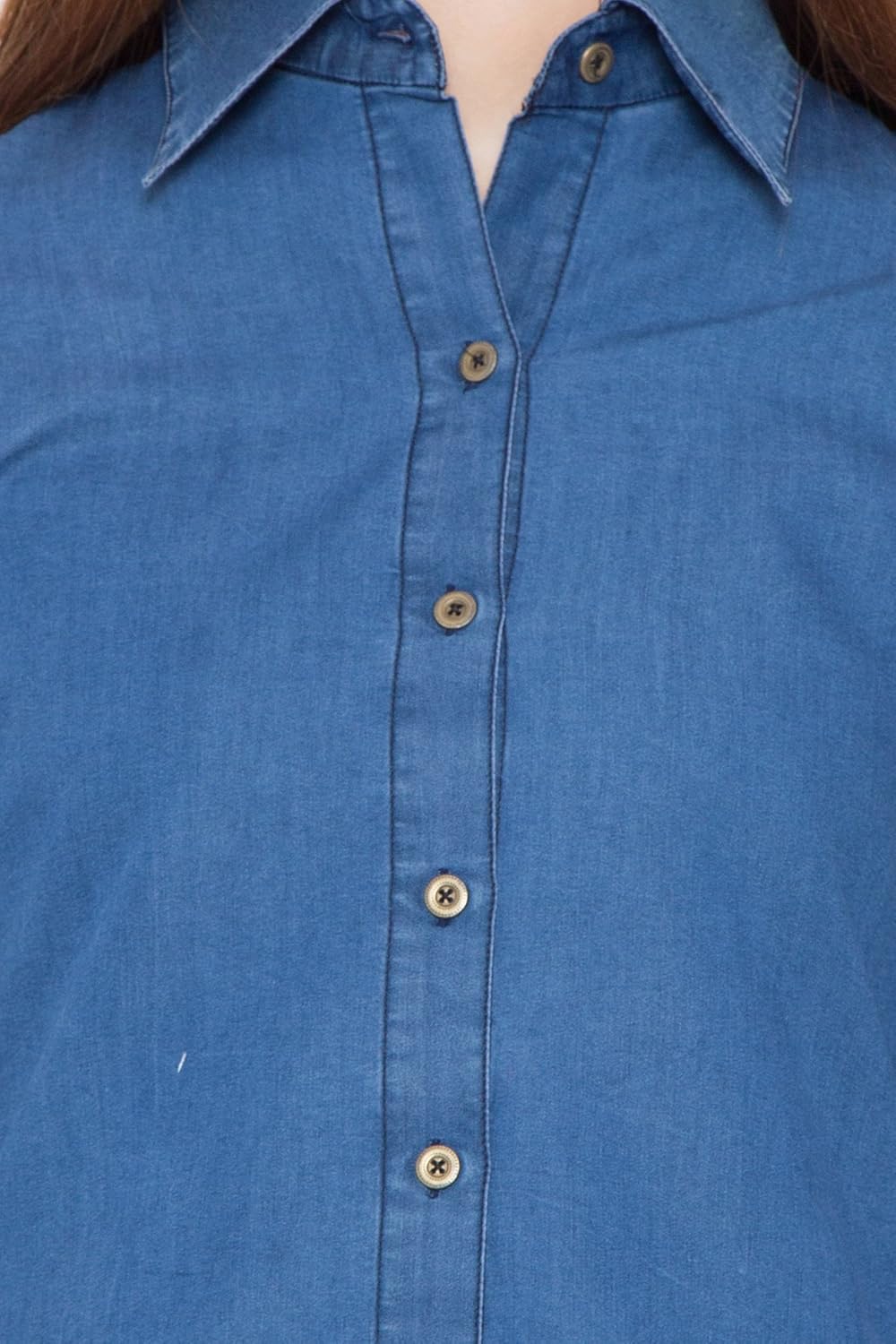 pinky pari denim shirt collar long denim tunics