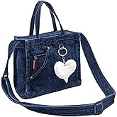SoonerCozer Crossbody Denim Purse Fashion Small Hobo Bag Stylish Handbag Tote Bag for Women