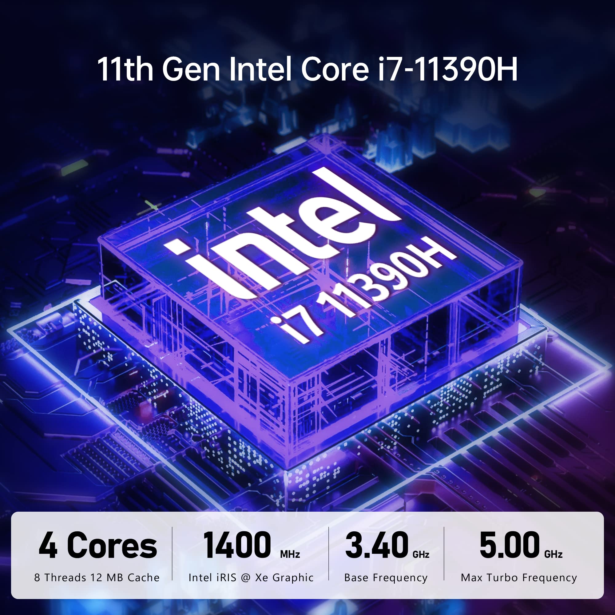 GEEKOM Mini PC Mini IT11,Intel Core i7-11390H Mini Computers (8 Threads, Up to 5.0 GHz),32GB DDR4/2TB M.2 SSD Windows 11 Pro NUC11 Desktop Computer,Support 8K UHD/WiFi 6/Bluetooth 5.2/USB4.0