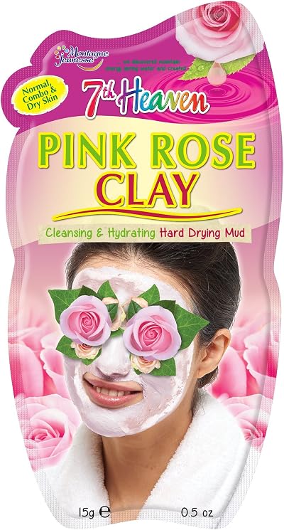 7th Heaven Pink Rose Clay Mask Shea Butter Damask Rose Marula Oil Cleanse
