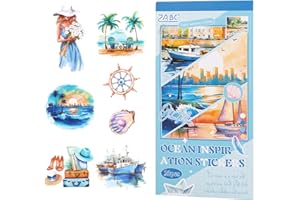 RISYPISY 187PCS Pre-Cut Aesthetic Journaling Sticker for Adult, 20 Sheets PET Scrapbook Sticker Book, Matte Junk Journal Supplies Stickers for Planner Cottagecore Decorative DIY Craft Project