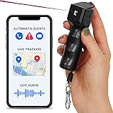 Plegium Smart Mini Pepper Spray Keychain 3-in-1 Free GPS Location Tracking Emergency Texts — Magnetic Self Defense Keychain P